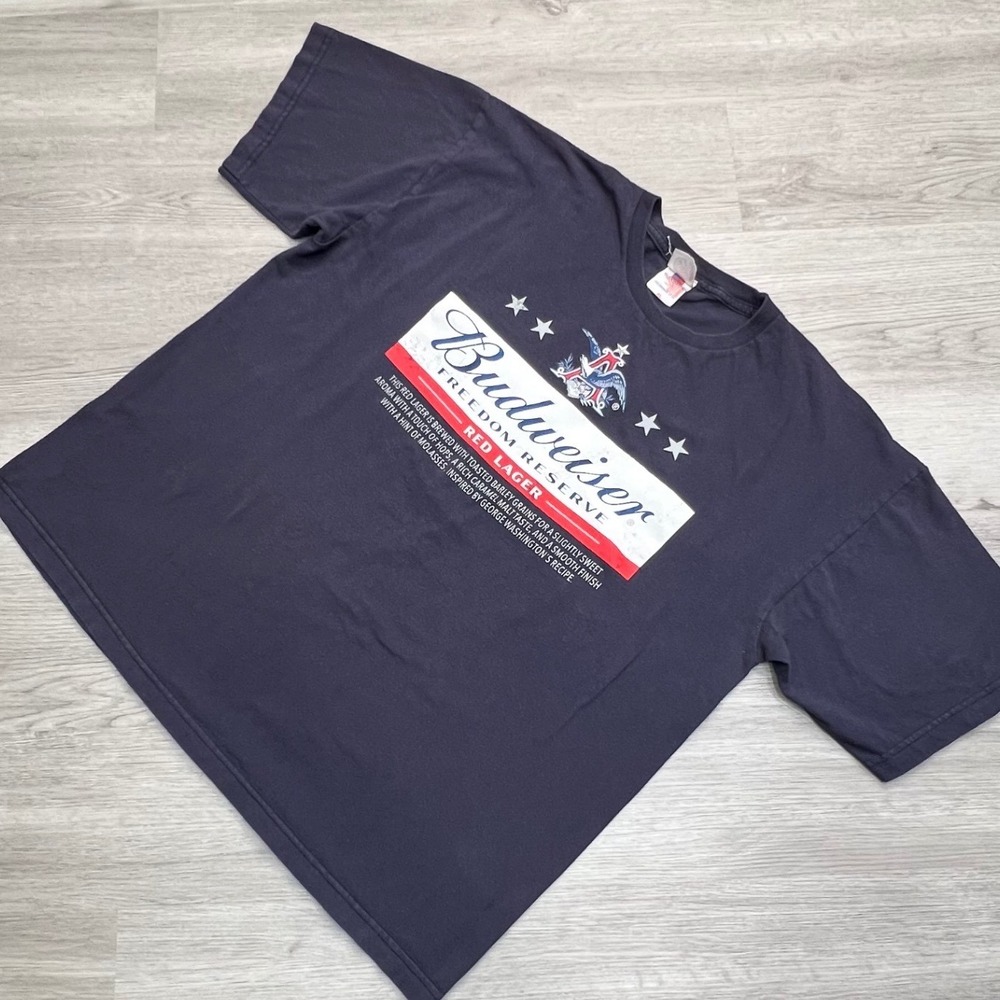 Vintage Budweiser Freedom Reserve Red Lager T‎ Shirt Mens XL Graphic Tee